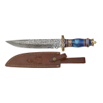 Damast Fantasy Blaues Messer