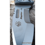 J&V Folding Knife Model RAPTOR XL GREY MICARTA