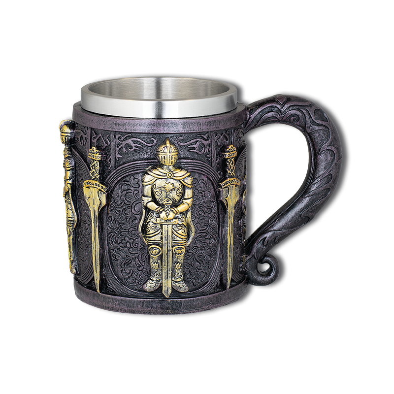 Taza resina caballero templario