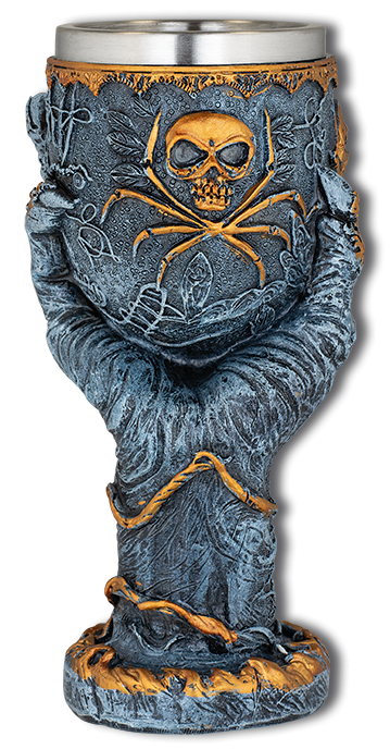 Copo de resina de crânio de aranha