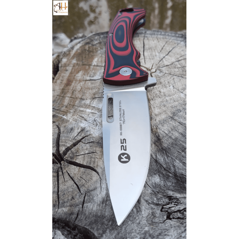 CNC K25 Messer G-10 Rot-Schwarz Klinge: 9,8 cm