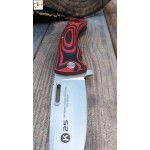 Faca CNC K25 G-10 Lâmina Vermelho-Preto: 9,8 cm