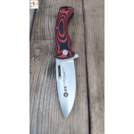 Faca CNC K25 G-10 Lâmina Vermelho-Preto: 9,8 cm