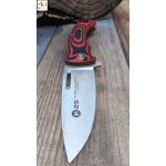 Faca CNC K25 G-10 Lâmina Vermelho-Preto: 9,8 cm