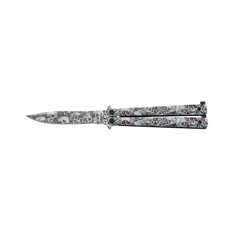 Albainox Skull Butterfly Knife