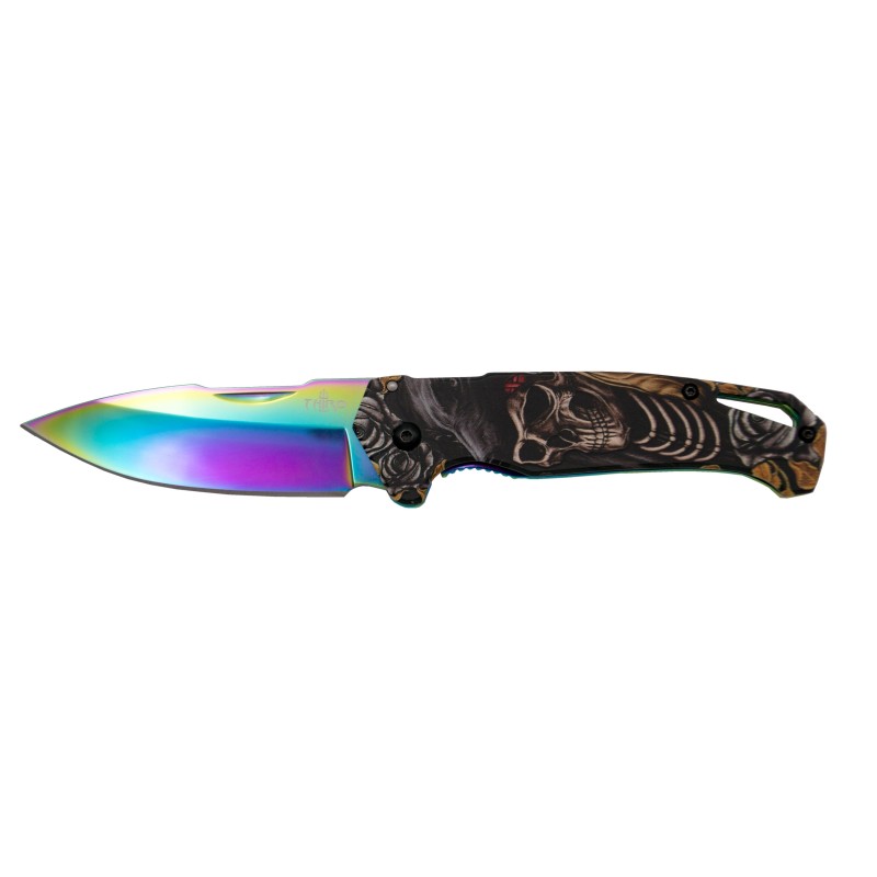 Skull N70W Rainbow Third Pocket Knife