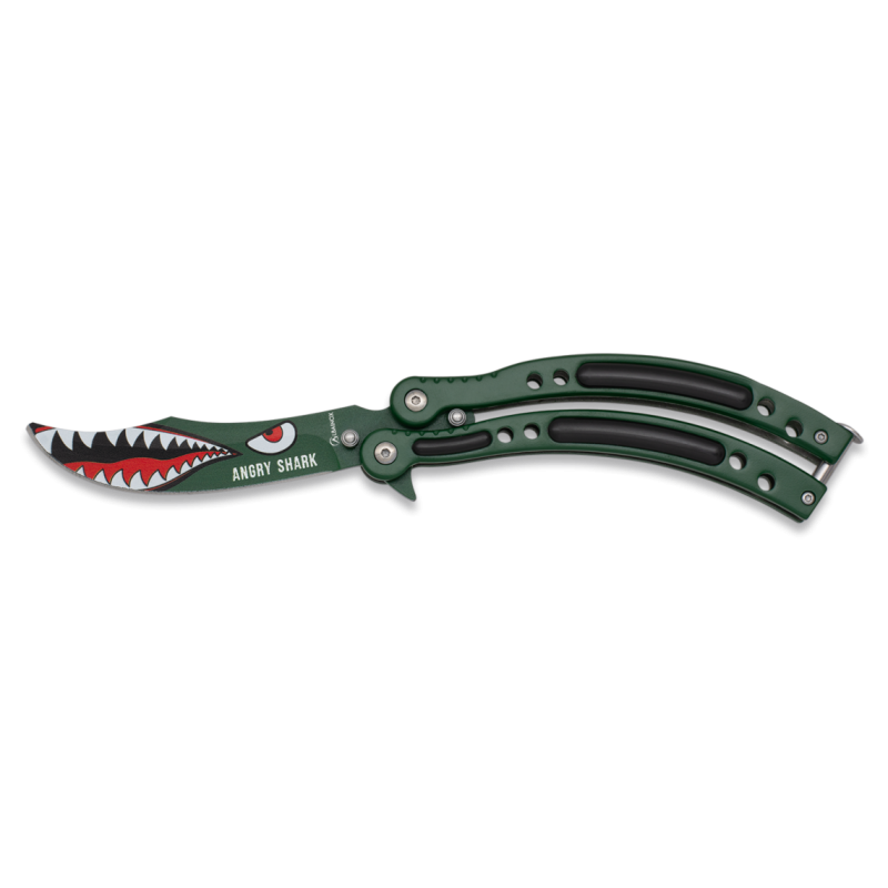 Angry Shark Butterfly knife