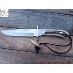 Coltello Bowie Joker con manico di cervo