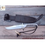 Coltello Bowie Joker con manico di cervo