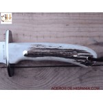 STAG HORN BOWIE KNIFE 16 CM STAINLESS STEEL BLADE LENGTH