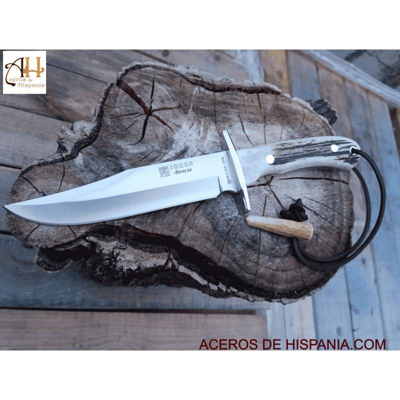 Coltello Bowie Joker con manico di cervo