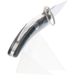 Anel canivete de madeira azul. 8,5 centímetros