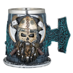 XXL Tazza Ornamento Resina Morte Vichingo T