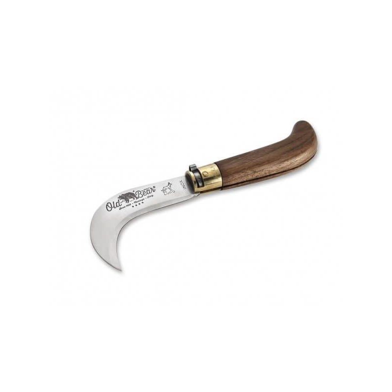 Old Bear Bill Hook Taschenmesser aus Walnussholz