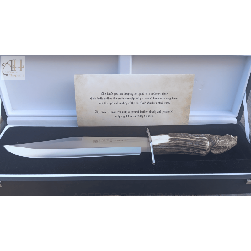 Faca Joker Bowie 25 cabo em chifre de veado