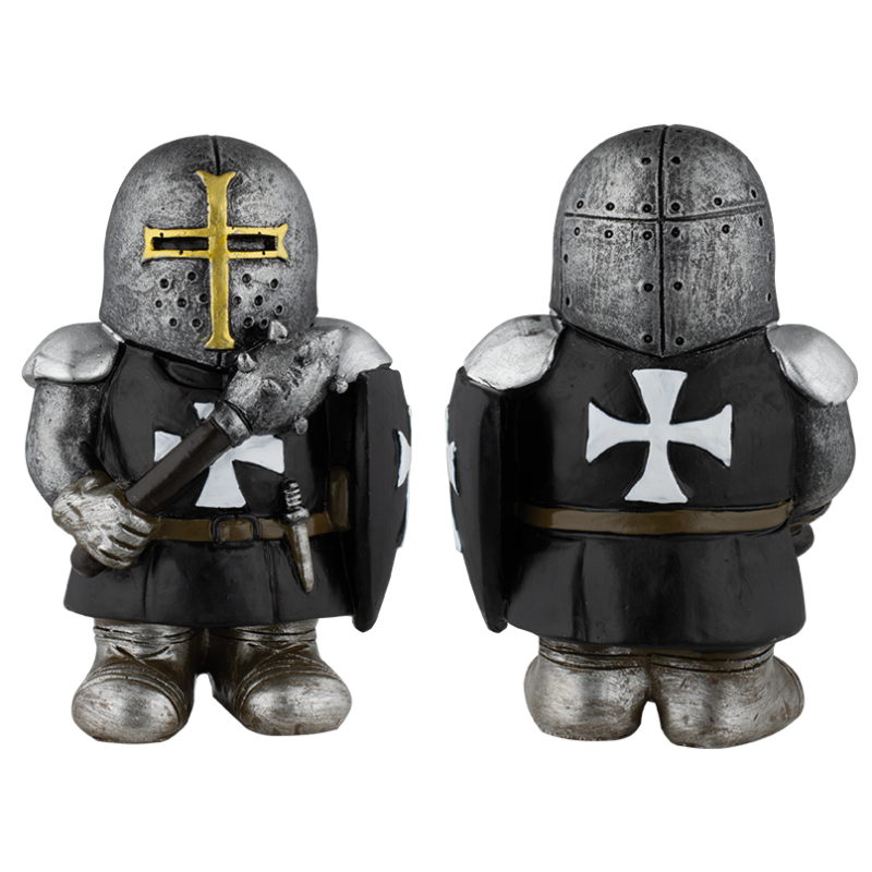 Chevalier templier avec masse miniature en résine
