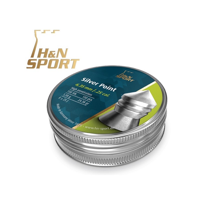 H&N Pellets Silver Point - 1,11g tin 200 pcs 55mm