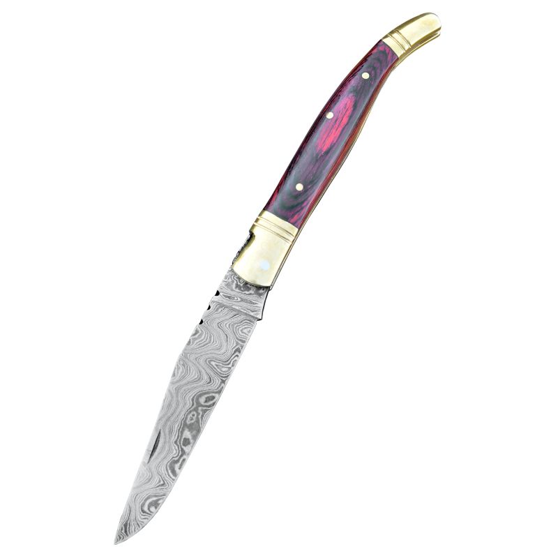 Damascus Steel Laguiole Style Knife