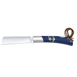 Coltello da marinaio blu con punta tagliata