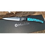 Faca artesanal Mudela série limitada 200 peças JG-94. Turquesa
