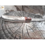 STAG HORN 8 CM LOCK-BACK FOLDING KNIFE BLACKWOOD BOLSTER AND STAINLESS BLADE