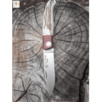 STAG HORN 8 CM LOCK-BACK FOLDING KNIFE BLACKWOOD BOLSTER AND STAINLESS BLADE