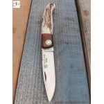 STAG HORN 8 CM LOCK-BACK FOLDING KNIFE BLACKWOOD BOLSTER AND STAINLESS BLADE