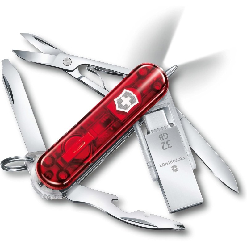 Midnite Victorinox Manager@Work Usb 32G Vermelho Transparente