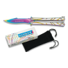 Navaja abanico rainbow. Hoja: 8 cm