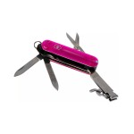 Navaja Victorinox Nail Clip 580, Rosa Translucido 65mm, 8 Usos