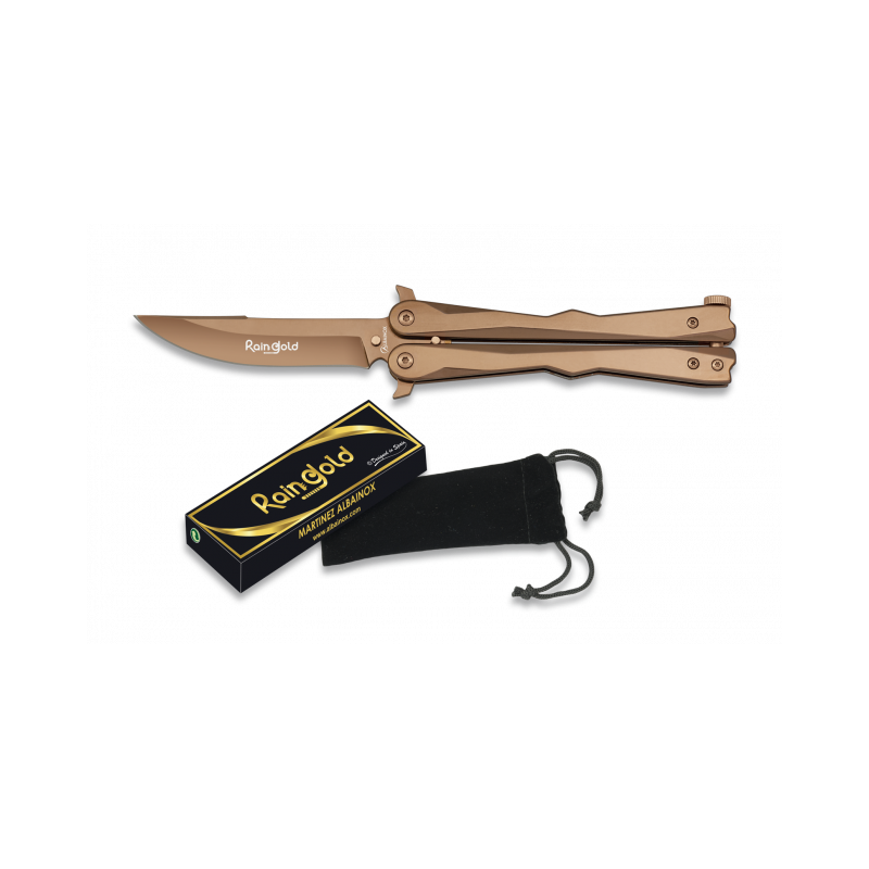 Raingold Fächermesser. Klinge 9,1 cm