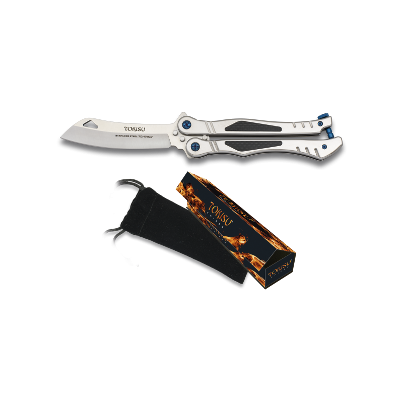 TOKISU Coltello a ventaglio. Lama 10 cm