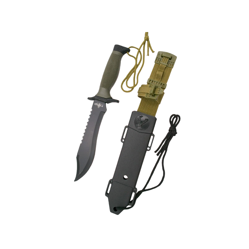 Couteau tactique Bowie Lame Noire