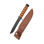 Coltello da combattimento manico in pelle