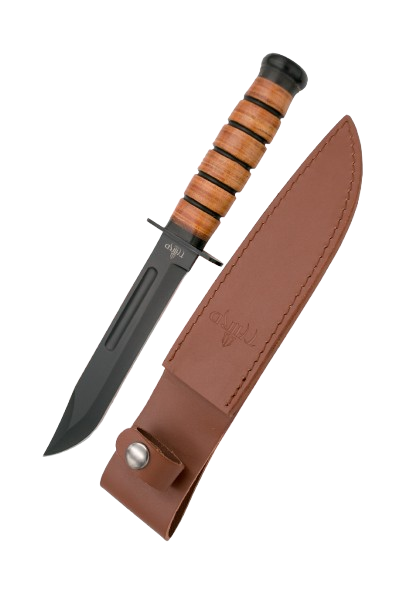 Couteau de combat manche en cuir