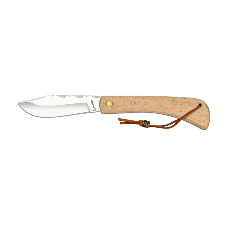 Couteau en bois naturel Albainox. Piston. H. 7