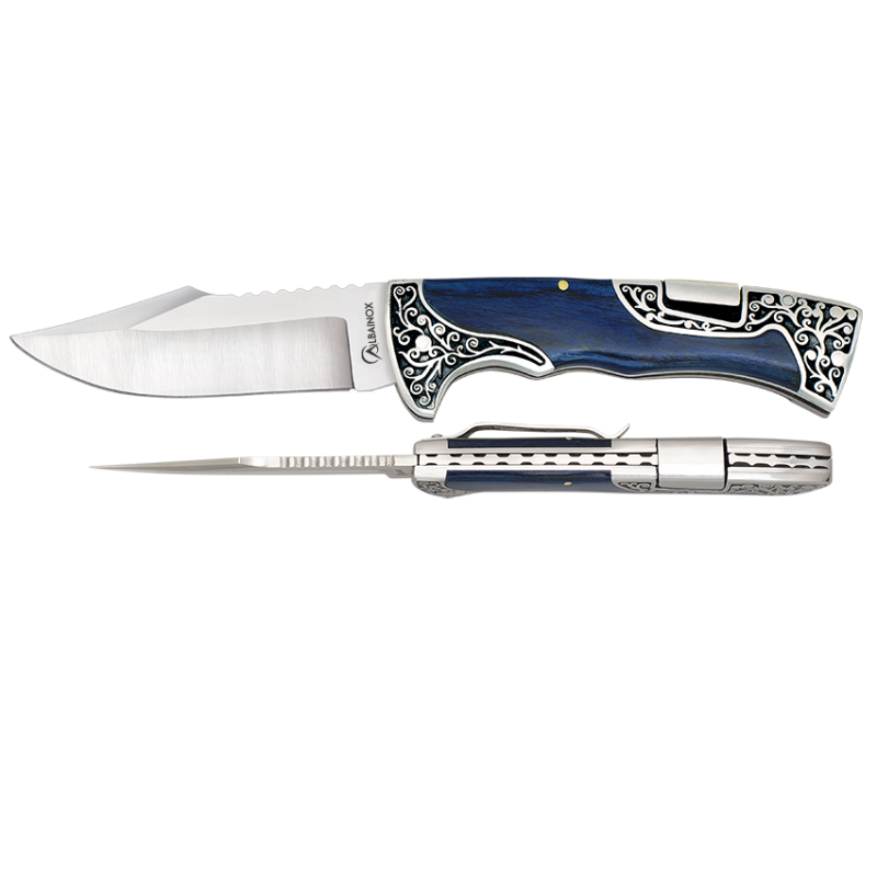 Navaja ALBAINOX stamina Azul H: 10 cm