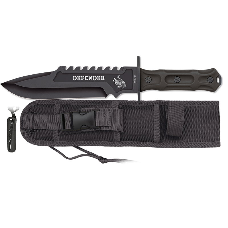 Couteau tactique Albainox DEFENDER noir