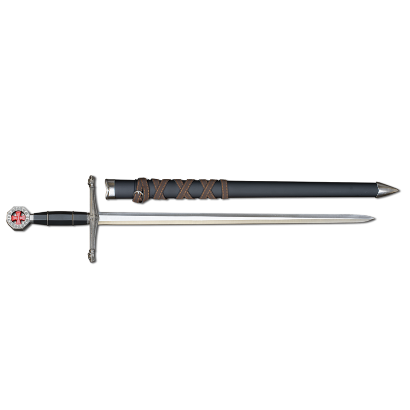 Black Albainox sword Tole 10 Templar Cross
