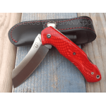 CUDEMAN PENKNIFE TUNDRA 346-JRF RED JUMA WITH SHEATH