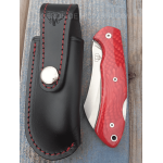 CUDEMAN PENKNIFE TUNDRA 346-JRF RED JUMA WITH SHEATH