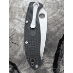 Couteau en acier résistant SPYDERCO à bord lisse