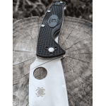 Faca de aço de borda lisa SPYDERCO resiliente