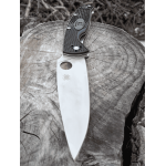 Coltello in acciaio resistente SPYDERCO con bordo liscio