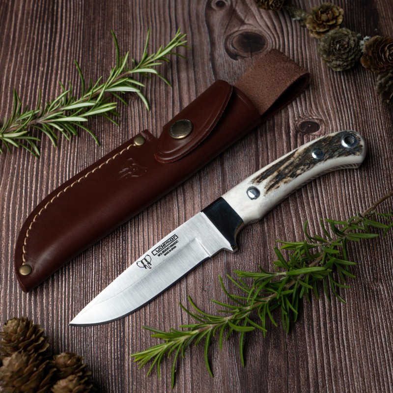 CUCHILLO DE CAZA  CUDEMAN JÄGER 150-C MANGO DE ASTA CIERVO