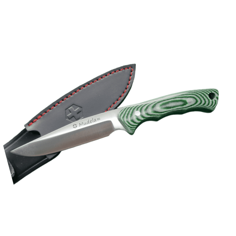Micarta Green Mudela Faca - Lâmina: 11 cm