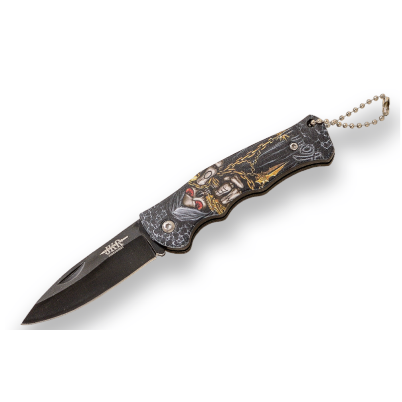 PIRATE SKULL POCKETKNIFE BLADE 6,7 CM
