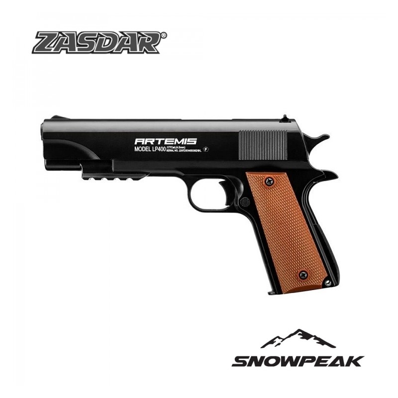 Pistolet de pompage SNOWPEAK - LP400 cal. 4,5 mm. Granulés de plomb