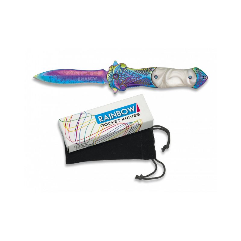 Regenbogen FOS Taschenmesser. Klinge8,5 cm