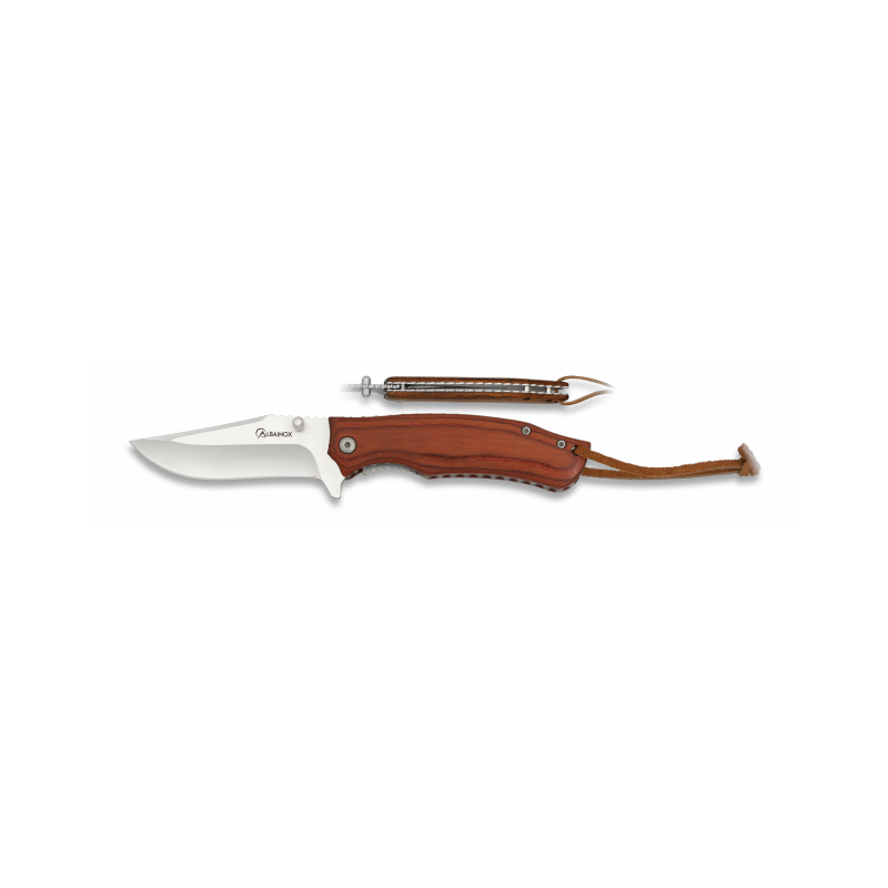 Albainox coltello tascabile Pakkawwod rosso. H7.9
